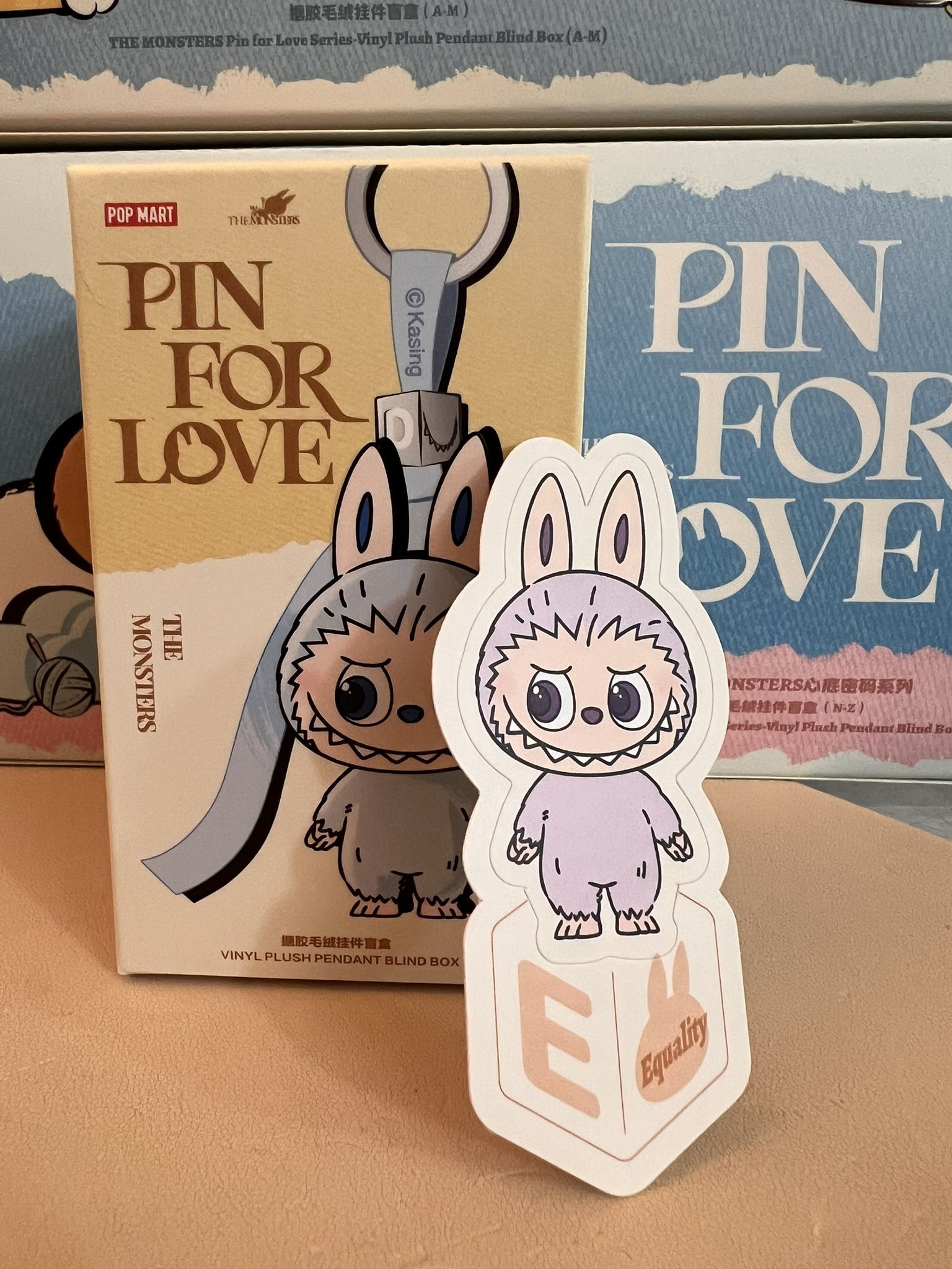LETTER E THE MONSTERS Pin for Love Series-Vinyl Plush Pendant ✅IN STOCK ✅