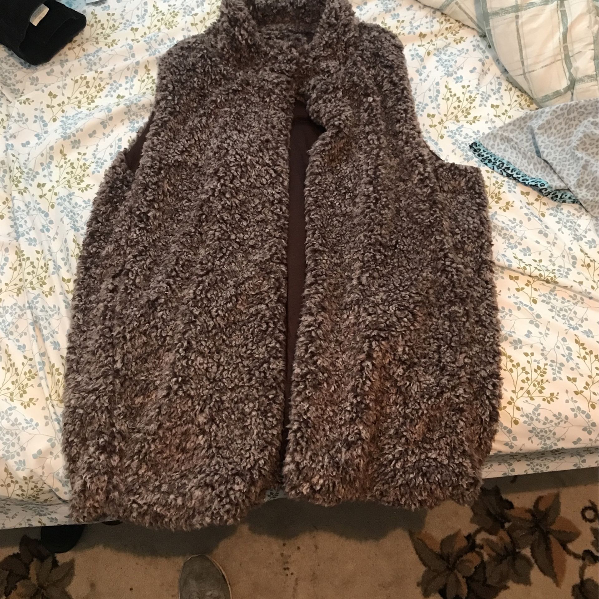 Furry Fleece Sweater Vest