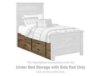 Trinell Brown Under Bed Storage with Side Rail   B446-50