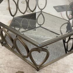 Glass Hexagon Table