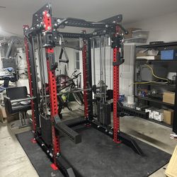 Vesta Fitness PRO SERIES Ultimate Half Rack Functional Trainer w/Smith Machine Bar | 320lb Stack | Gym Equipment | Fitness | Commercial | Squat Rack 