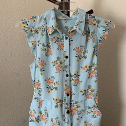 blue dress size large 