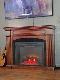 Large fireplace
