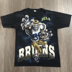 Vintage 90s UCLA Bruins football AOP tee size XL