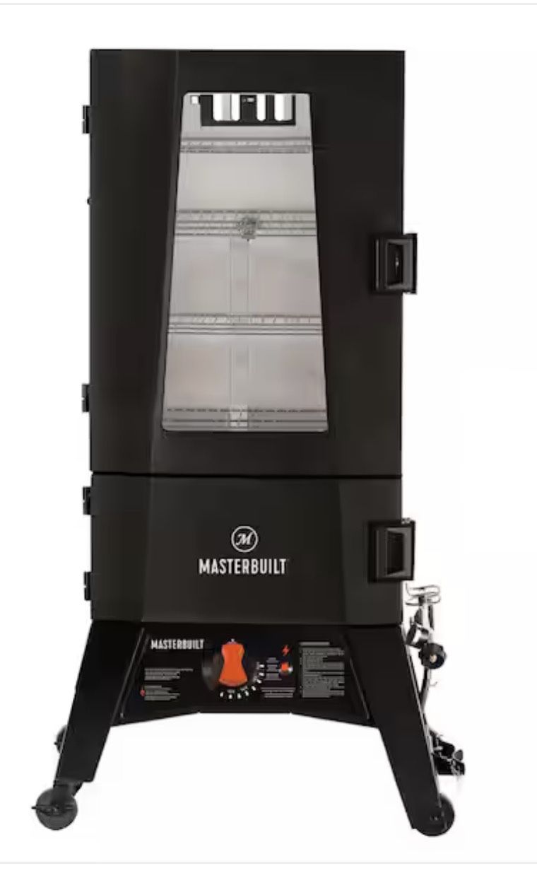 40 in. ThermoTemp XL Propane Smoker with Window in Black