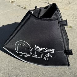 The Comfy Cone Large 25cm Black Recovery Collar Adjustable (Silver Lake)