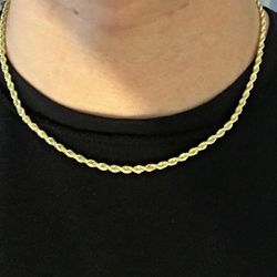 Gold Chain Rope Chain 18in 3mm 