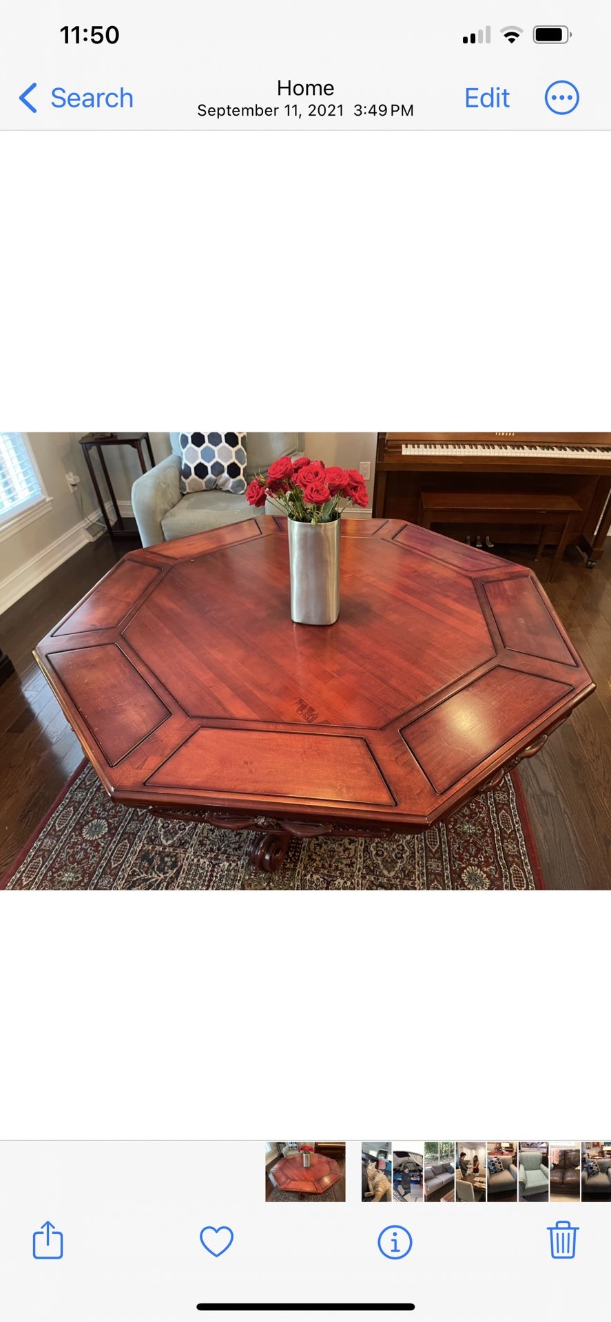 Antique Reversible Poker Table/Dining Rm Table For Sale
