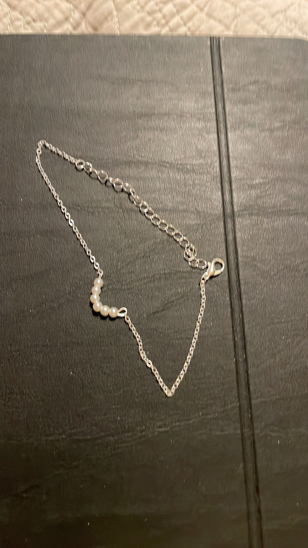 Silver And Pearl Anklet
