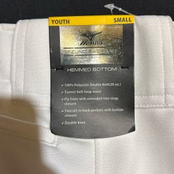 Mizuno Youth Small Baseball Pants