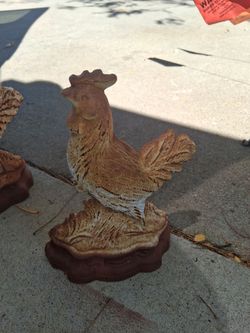 Cast iron roosters