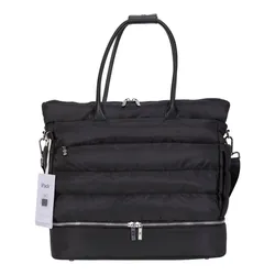Puffy Tote Bag Available in Black or Wine Red