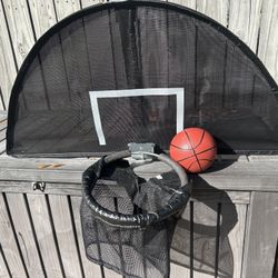trampoline basketball hoop