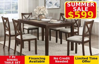 7 PC DINING TABLE