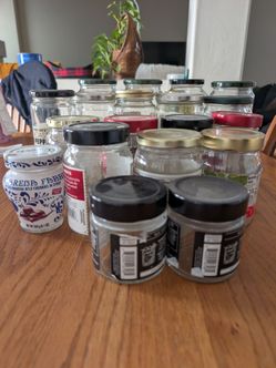 Glass jars with lids