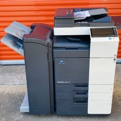 Konica Minolta BizHub C364e Color Laser Printer Copy Scan Stapler Finisher 