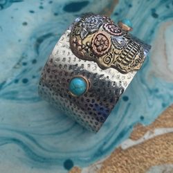 Silver And Turquoise Cuff Bracelet 