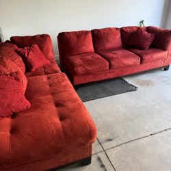 Red sectional 