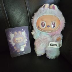 Labubu Big Into Energy Luck Purple color plush toy keychain