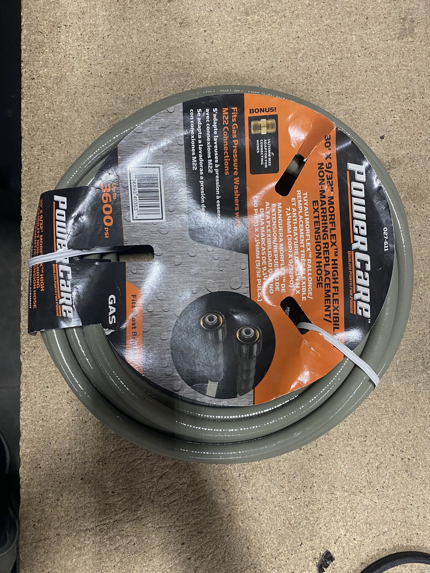 Powercare 5/16 in. x 30 ft. Replacement/Extension Hose for 3600 PSI Pressure Washers
