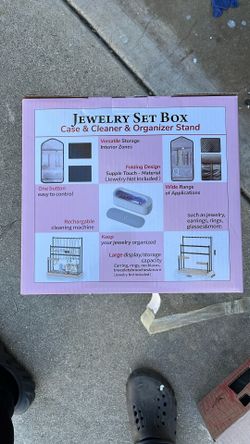 Jewelry Set Box Case And Cleaner And Organizer Stand NEW