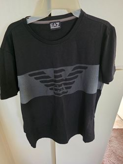 EA7 Emporio Armani Visibility Stretch-Cotton jersey, Short-Sleeved T-shirt XL