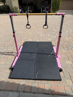 Gymnastic bars, ring, and mats