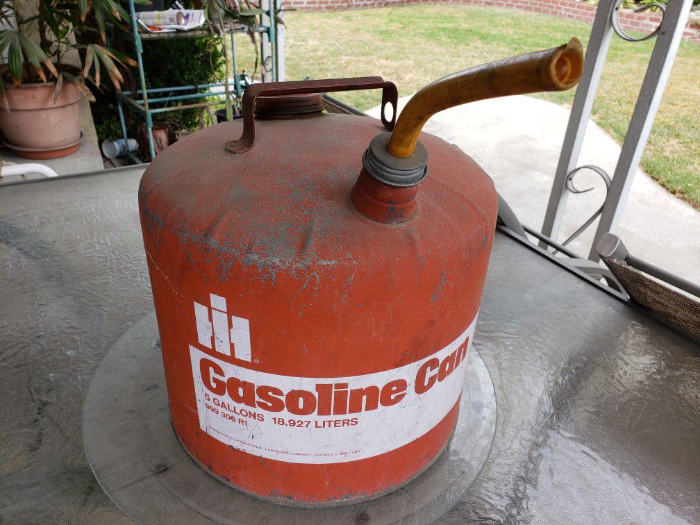 Vintage International Harvester branded Gas Can 5 galllon