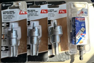 New - Carbide Tipped Hole Cutters & Hole Saw 