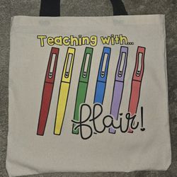 Teacher Canvas Tote Bag