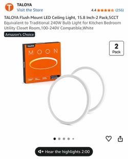 TALOYA Flush Mount LED Ceiling Light 15.8" 2-Pack. Brand new!