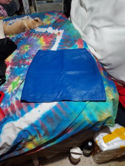 Lambs Skins Mini Blue Lesther Skirt