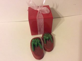 Beach Santa flip flops glycerin soap ! Small gift !