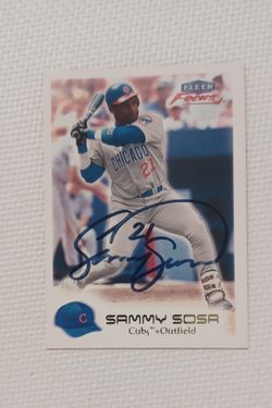 2000 FLEER SAMMY SOSA AUTOGRAPHED CARD