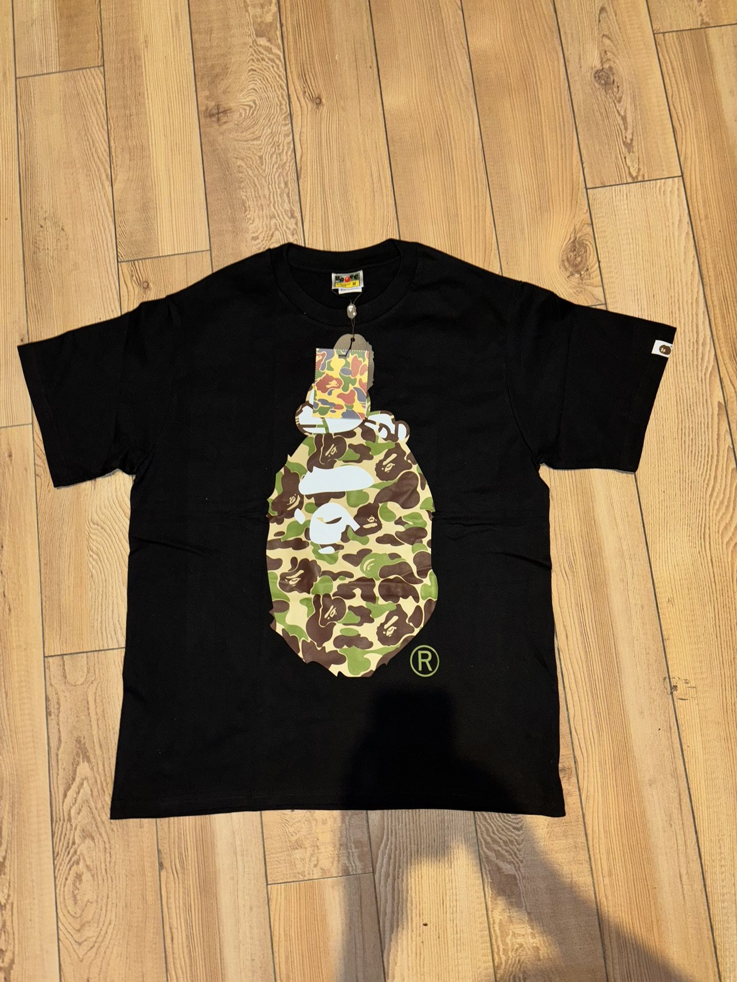 black camo bape shirt