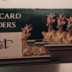 Silvestri Place card Holders, solid brass/silver Plate