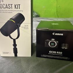 Canon R50 & Shure Mic Used