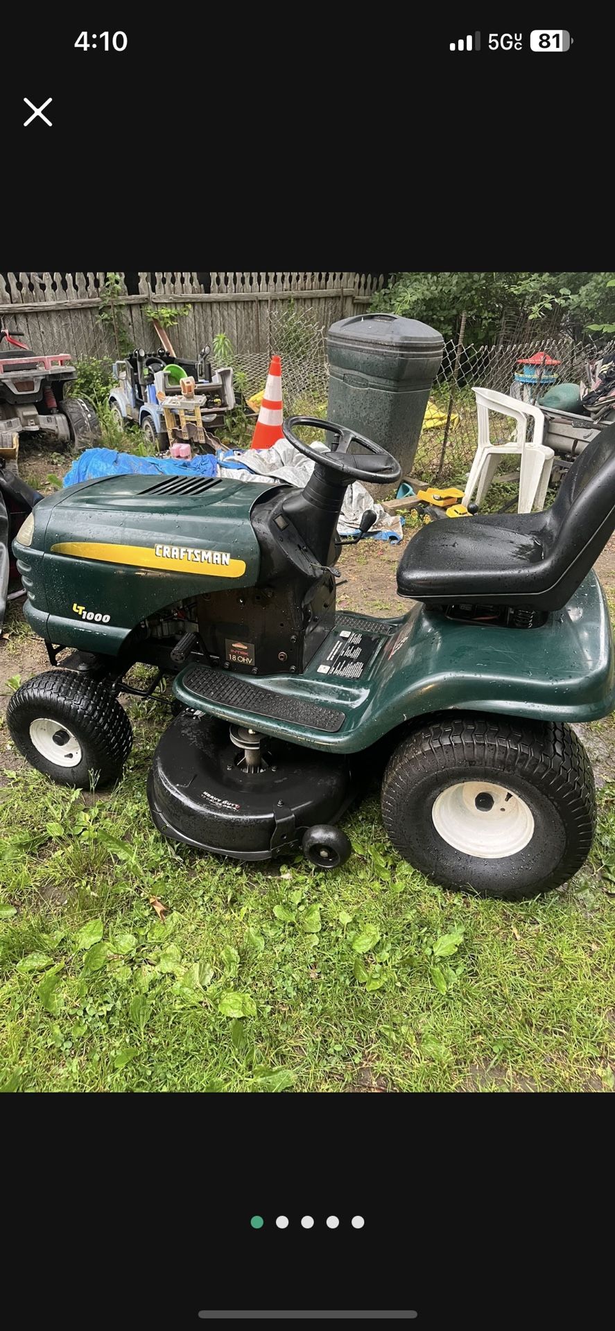 Craftsman LT1000 Ride-on Mower
