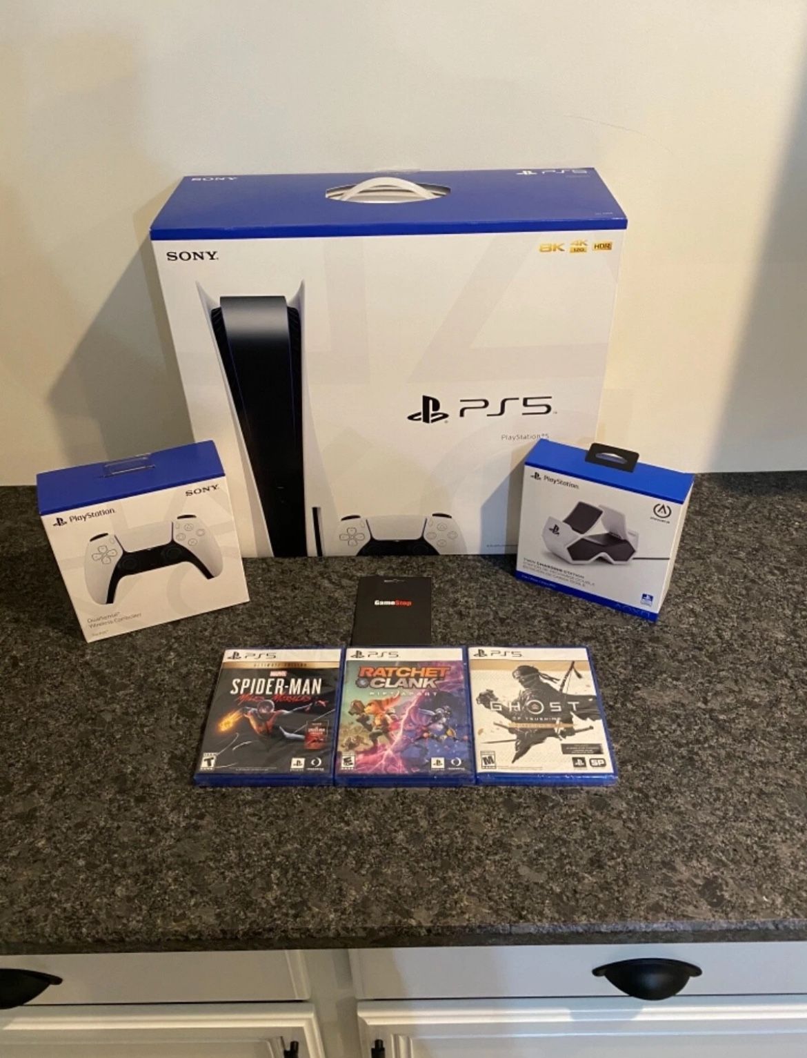 Brand New Disc Version Console + 3 Games + 1 Controller Bundle