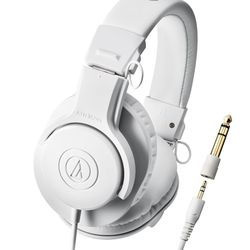 Audio-Technica ATH-M20x Professional Studio Monitor Headphones, White
