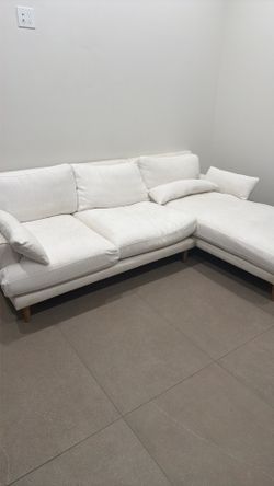 Feather filled couch
