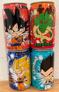 Dragon Ball Z Ocean Bomb Collectible Cans Set of 4 GOKU SHENRON Super Saiyan
