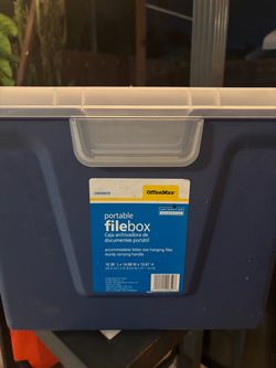 OfficeMax Portable File Box sterilite  & clear bin