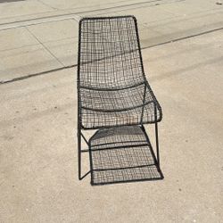 CB2 Black Metal Dining chairs