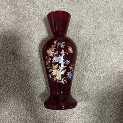 Red Glass Vase