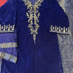 Pakistani Velvet Dress 