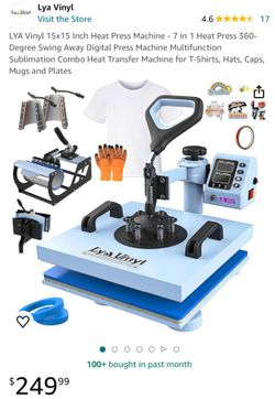 LYA Vinyl 15x12 Inch Heat Press Machine