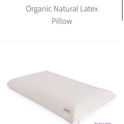 Organic Natural Latex Pillow King -- 36" x 16" x 5.5" Slim Loft with extra pillow case 