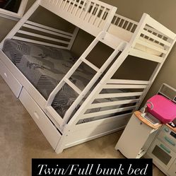 Twin/Full Bunk Bed For Sale 