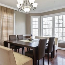 Large Square Dining Table  (TABLE ONLY) – Seats Up to 10 – Gorgeous & Solid Wood